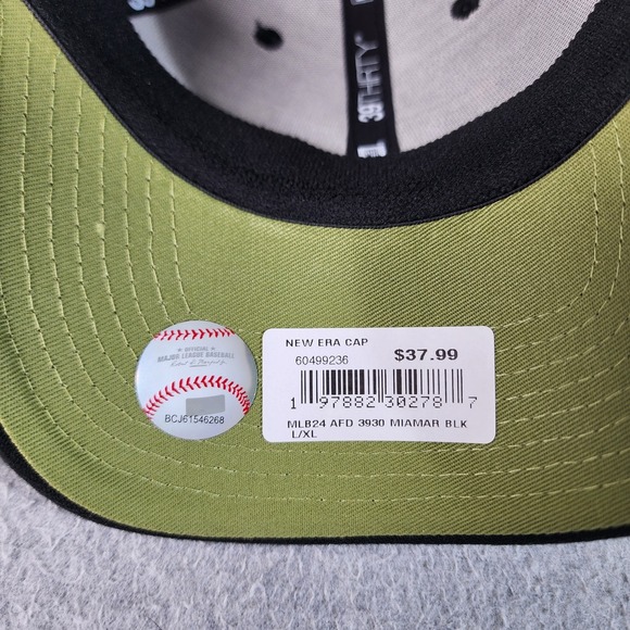 Miami Marlins MLB Armed Forces Day Hat Men L/XL Black/Camo New Era 39THIRTY Cap - Picture 14 of 16